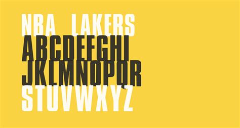 Nba Lakers Free Font What Font Is