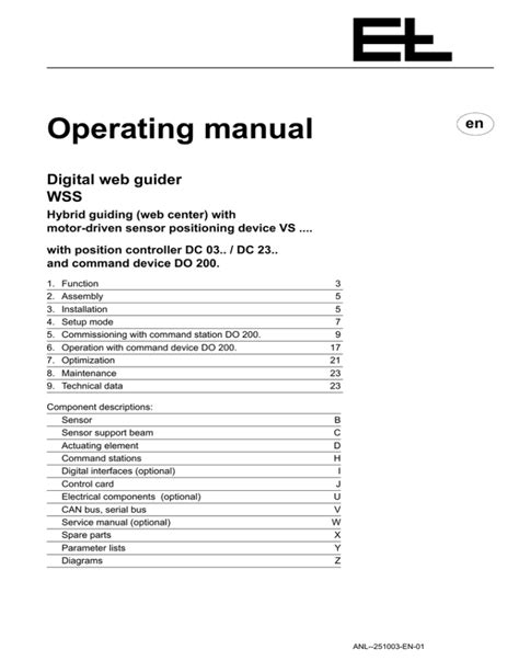 Operating Manual Manualzz
