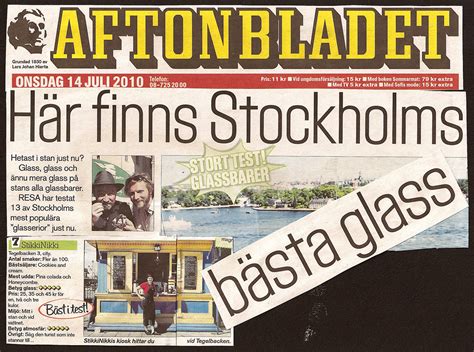 Aftonbladet - Bäst i test glass Stockholm - STIKKINIKKI