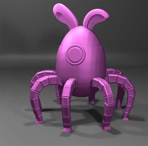 Stl File Bunny Egg Robot Model 🥚・3d Printable Model To Download・cults