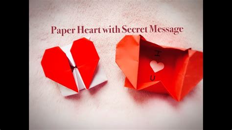 Diy Origami Heart Box With Secret Message Pop Up Heart Youtube