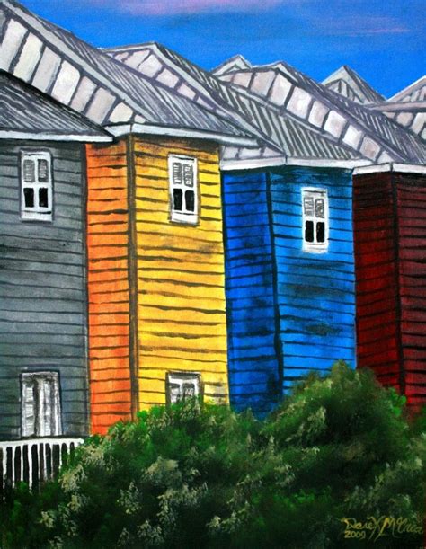 Watercolor Paintings Art By Derek Mccrea Beach Houses Acrylic Painting