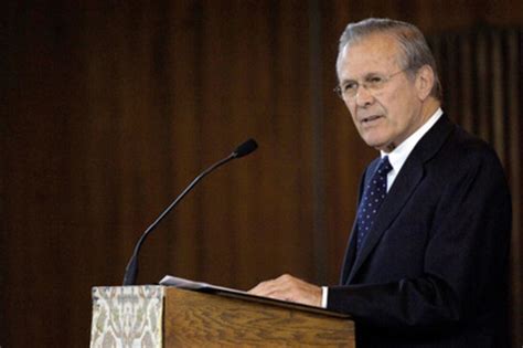 Secretary Rumsfeld Eulogizes Caspar W Weinberger During A Memorial