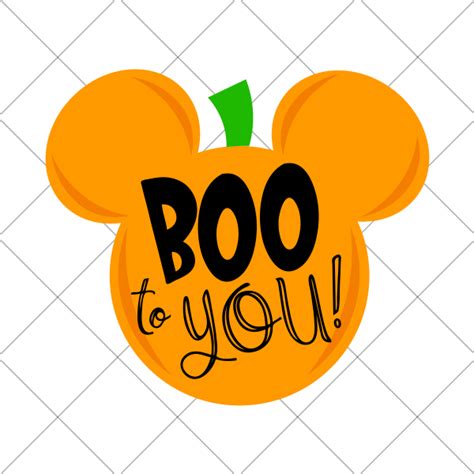 Mickey Pumpkin Boo to You Halloween SVG – Once Upon a Theme Park