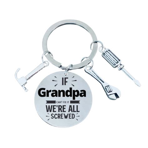 Grandpa Jewelry Awesome Best Grandpa Key Chain Perfect T For New