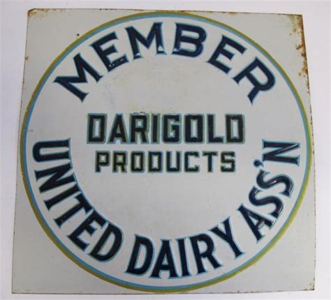 Sold Price Old United Dairy Products Member Darigold Tin Advertising