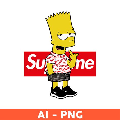 Bart Simpson Supreme Png Cartoon Png Supreme Logo Png Bart Simpson