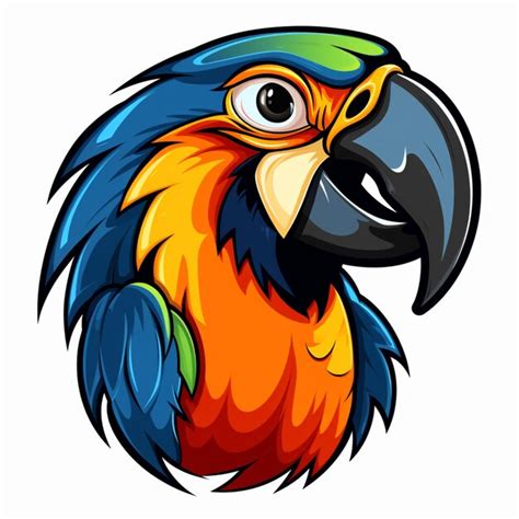 Premium Ai Image Parrot Logo Cartoon