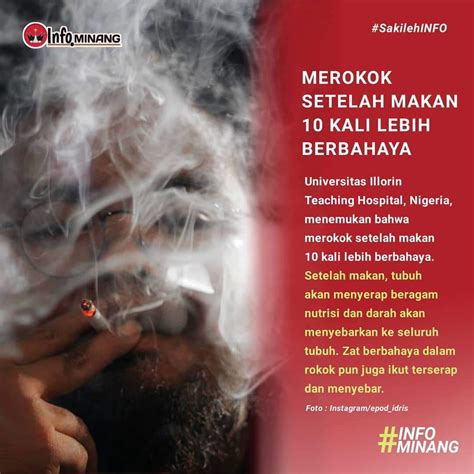 Merokok Setelah Makan 10 Kali Lebih Berbahaya Atmago
