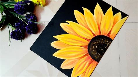 Sunflower Beginner Step By Step Easy Paintings