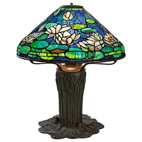 Tiffany Studios New York Flowering Water Lily Table Lamp For Sale At