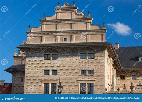 The Famous Schwarzenberg Palace Near The Prague Castle Stock Photo