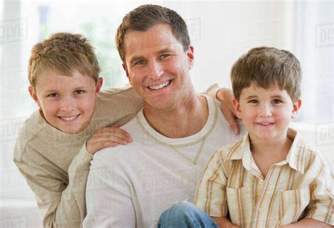Father And His Two Sons Stock Photo Dissolve