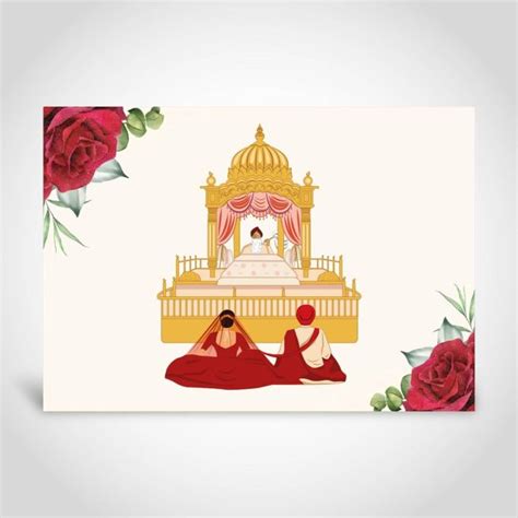 Punjabi Wedding Card Anand Karaj Cfs352 By Cardfusion