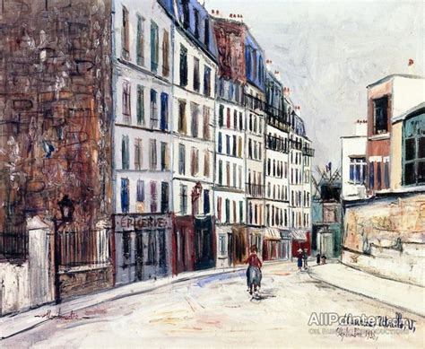 Maurice Utrillo The Rue Lepic In Montmartre Oil Painting Reproductions