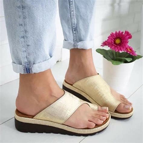 Women Pu Leather Sandals Flip Flops Woman Shoes Platform Flat Sole