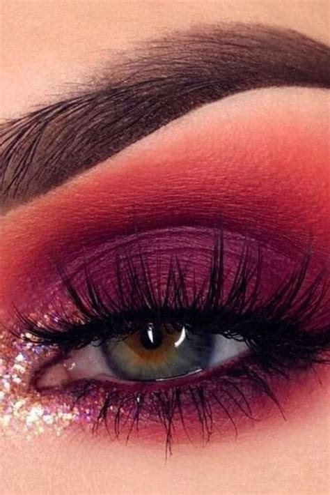 Here 14 Shimmer Eye Makeup Ideas For Stunning Eyes Style19 Red