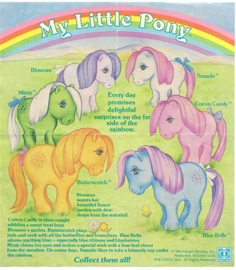 The Original Six My Little Ponies Original My Little Pony Vintage My