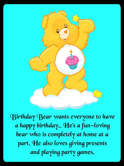 Care Bears Birthday Greetings