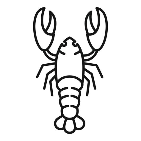 Sea Lobster Icon Outline Style 14694254 Vector Art At Vecteezy