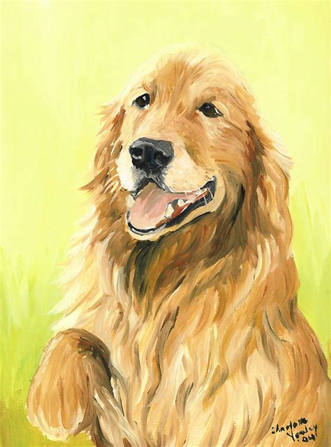 Golden Retriever Painting By Charlotte Yealey Fine Art America