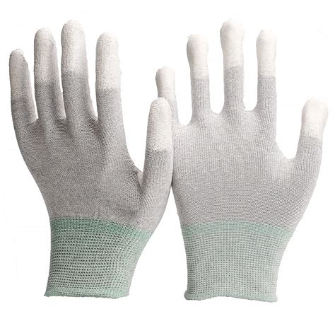 Nylon Esd Gloves Nylon Anti Static Gloves 13gauze Seamless Carbon Fiber