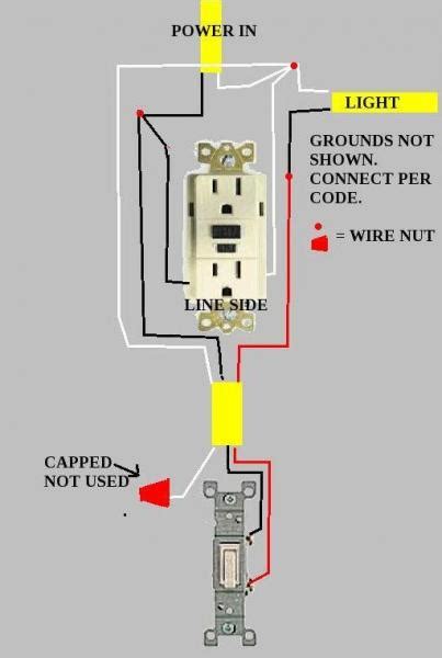 Single way loop in ceiling rose: How To Wire A Gfci Outlet With A Light Switch