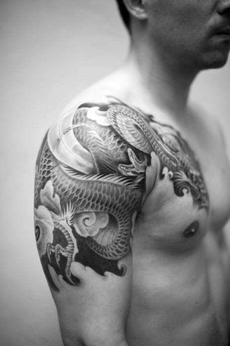 40 Dragon Shoulder Tattoo Designs For Men Manly Ink Ideas