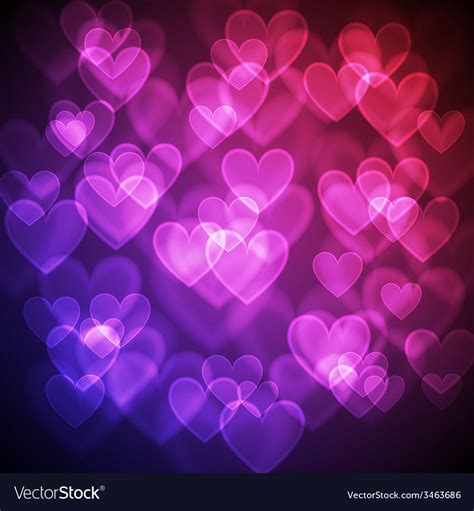 Hearts Bokeh Background Royalty Free Vector Image