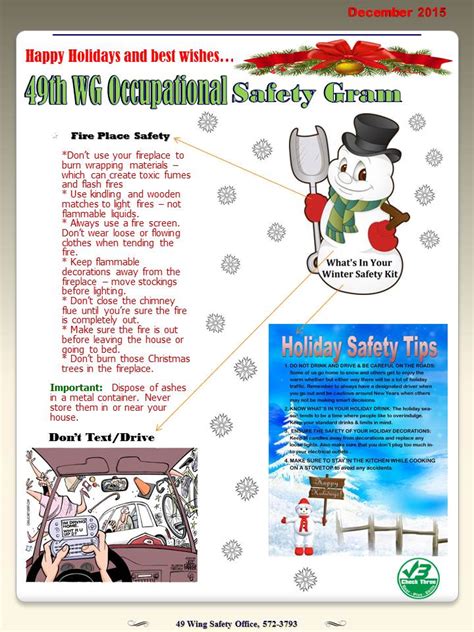 Holiday Safety Message Holloman Air Force Base Article Display
