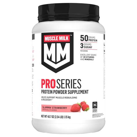 Qfc Muscle Milk Pro Strawberry Protein Powder Supplement 407 Oz In