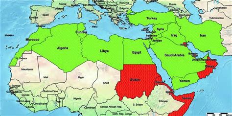 Printable Map Of Middle East And Africa