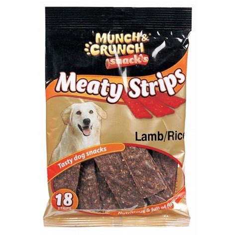 Munch And Crunch Meaty Strips Lambrice 18 Strips Wow Camping