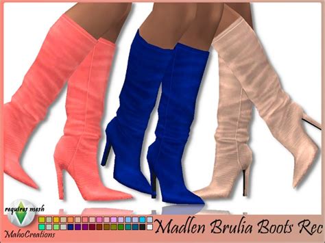 Madlen Brulia Boots Recolor Mesh Needed 鞋子颜色下载v10版本模拟人生4 Mod下载 3dm