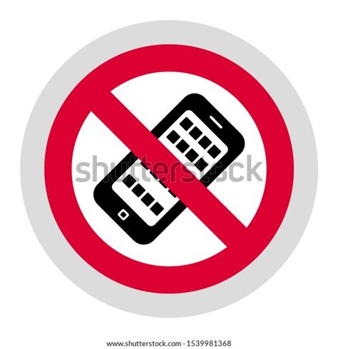 Do Not Use Mobile Phones Forbidden Stock Vector Royalty Free