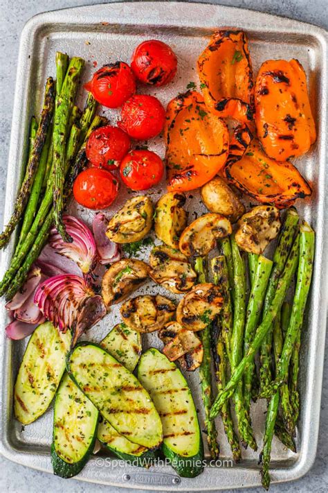 Grilled Vegetables Spend With Pennies