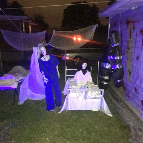 Insane Asylum Display Setup For Our Halloween Party This Year Halloween Party Halloween