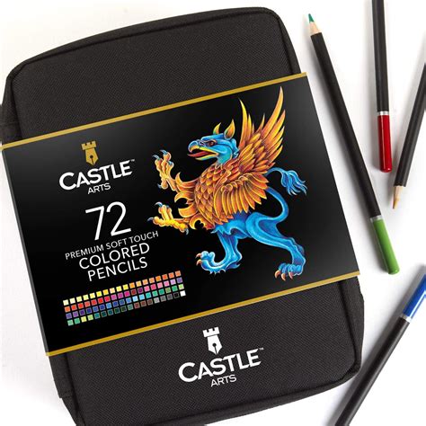 Castle Art Supplies 72 Colored Pencils Set For Adult Coloring Books