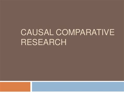 To determine causality, it is important to observe variation in the variable assumed to cause the change in the other variable(s), and then measure the changes in the other. Causal comparative research