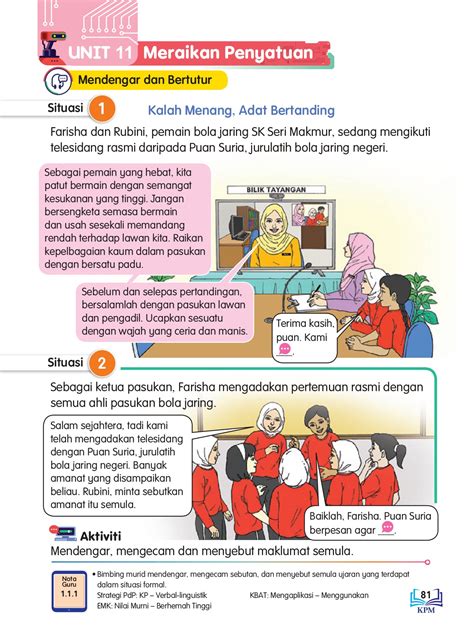 Tahap Penguasaan Bahasa Melayu Tahun 5 Tema Dan Unit Bahasa Melayu Sk