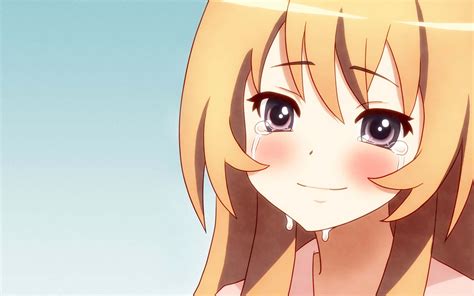 Download Smiling And Crying Anime Girl Taiga Aisaka Wallpaper