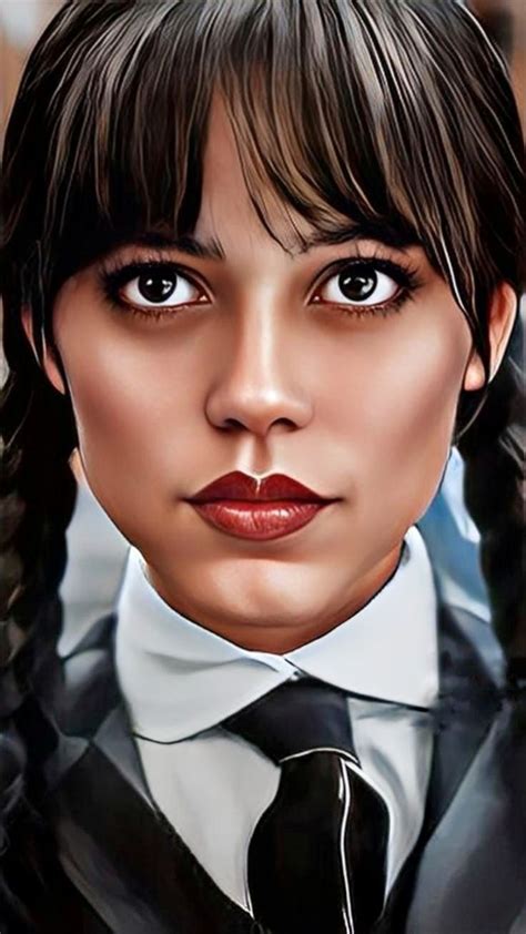 A Digital Painting Of A Woman Wearing A Suit And Tie With Her Hair