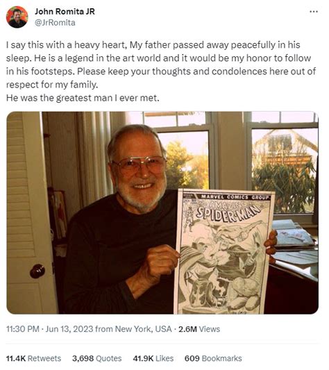 Legendary Spider Man Artist John Romita Sr Has Died At Age 93