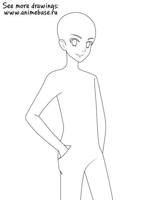 Men's drawing base - Anime Base - Аниме манекены