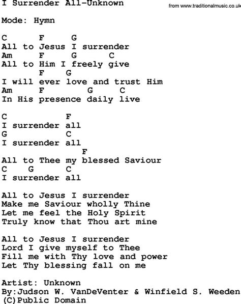 Christian Worship Song Lyrics With Guitar Chords