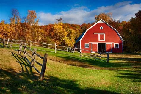 Old Barns In Autumn New England Fall Foliage