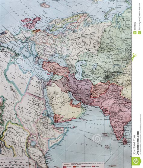 Old 1945 Map Of Western Europe Including North Africa Stock