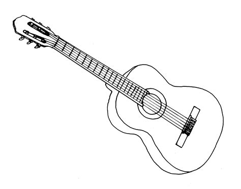 How To Draw A Acoustic Guitar At How To Draw