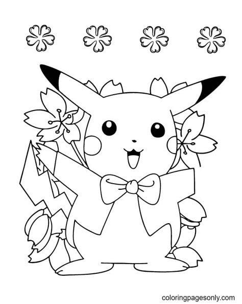 Baby Pikachu Coloring Pages Free Printable Coloring Pages