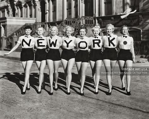 New York Chorus Line Girls Photo Vintage 1930s Showgirls Pretty Nyc Broadway Girls Wall Art